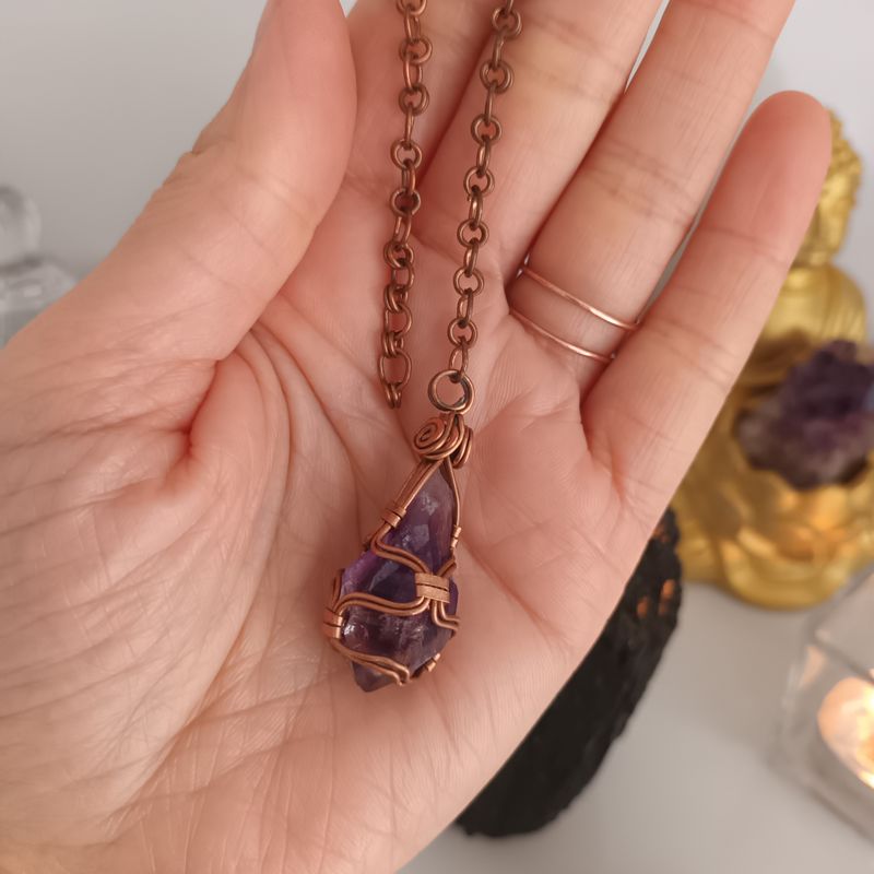 Péndulo de Amatista y cobre