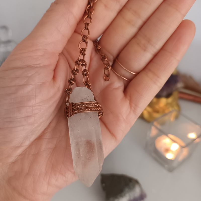 Péndulo de Cuarzo Cristal y cobre
